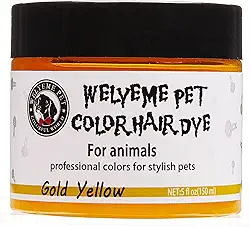 Tintura de pelo de cachorro, tintura permanente de pelos para animais de estimação, tintura profissional segura para cães, cor brilhante para cães e cavalos (Amarelo-2)