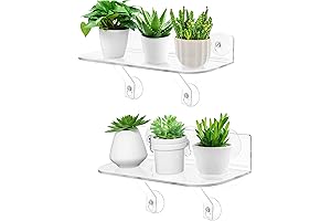 2 Pack Window Shelf for Plants, 12 Inch Load-Bearing Acrylic Window Sill Extender