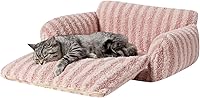 Vista 2 de Hollypet Cama para gatos, mullida, multifuncional, de doble capa, suave para mascotas, sofá ortopédico para gatos y perros pequeños, color rosa
