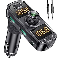 Gizmovine Trasmettitore FM Bluetooth per Auto,Adattatore Bluetooth Auto,Rafforzamento del Basso,USB PD 18W+QC 18W,Auto