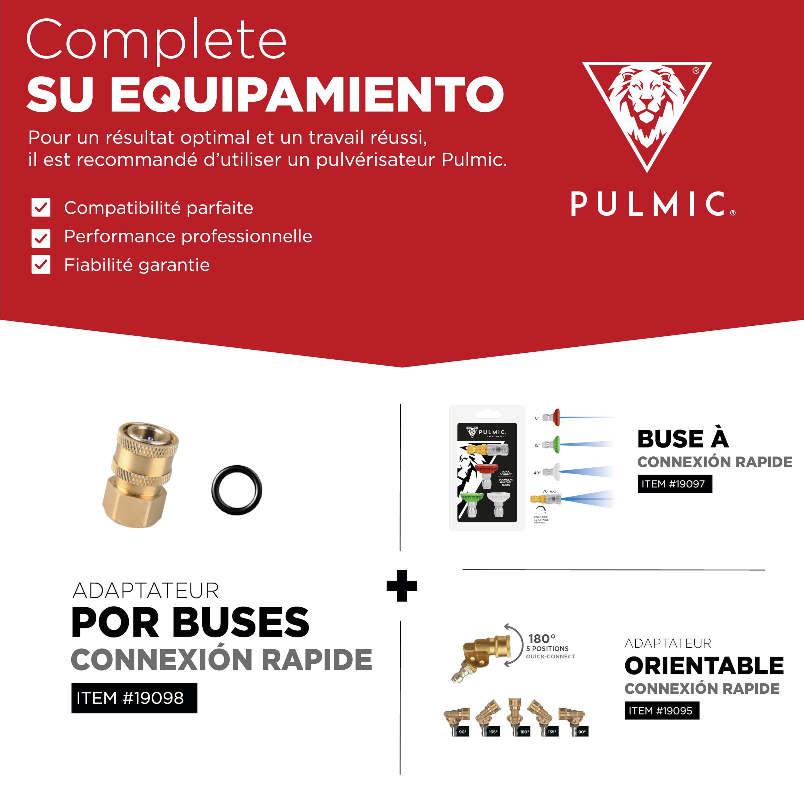 Pulmic Lance de Pulvérisation Télescopique 5 m d'Hauteur – Perche en Fibre de Verre Légère. Idéale pour Le Démoussage, Le Nettoyage de Toiture, Murs et Façades. Buse Réglable Qualité Professionnelle
