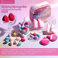 Vista 7 de BS-MALL Mini juego de esponjas de maquillaje profesional Triangle Puff 49 Pcs- Pro V3.0 Cloud Technology Material Flawless Flow Mini Sponge Set &