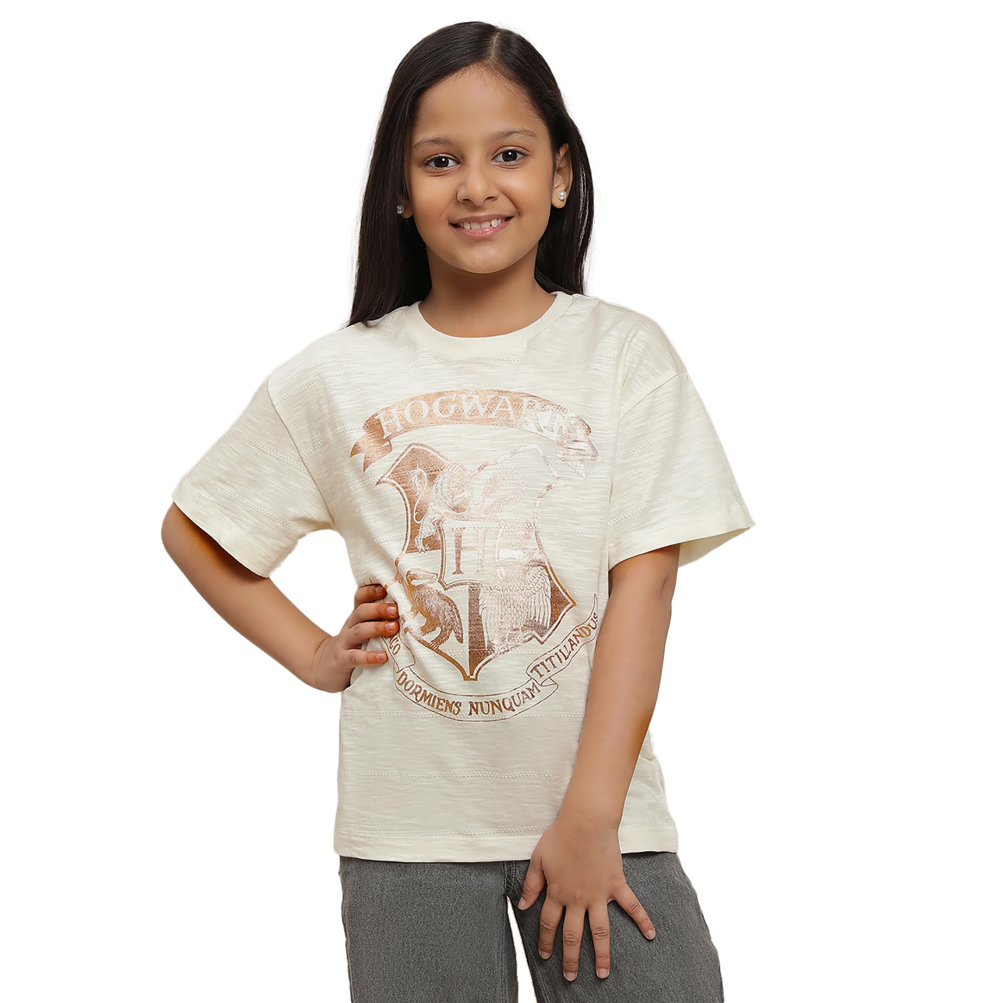 KidsvilleGirl's Printed Regular Fit T-Shirt
