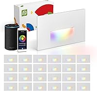 Vista 35 de ASD Lámpara LED empotrable, iluminación de peldaños para escaleras para exteriores e interiores, 3CCT, regulable, impermeable, con certificación