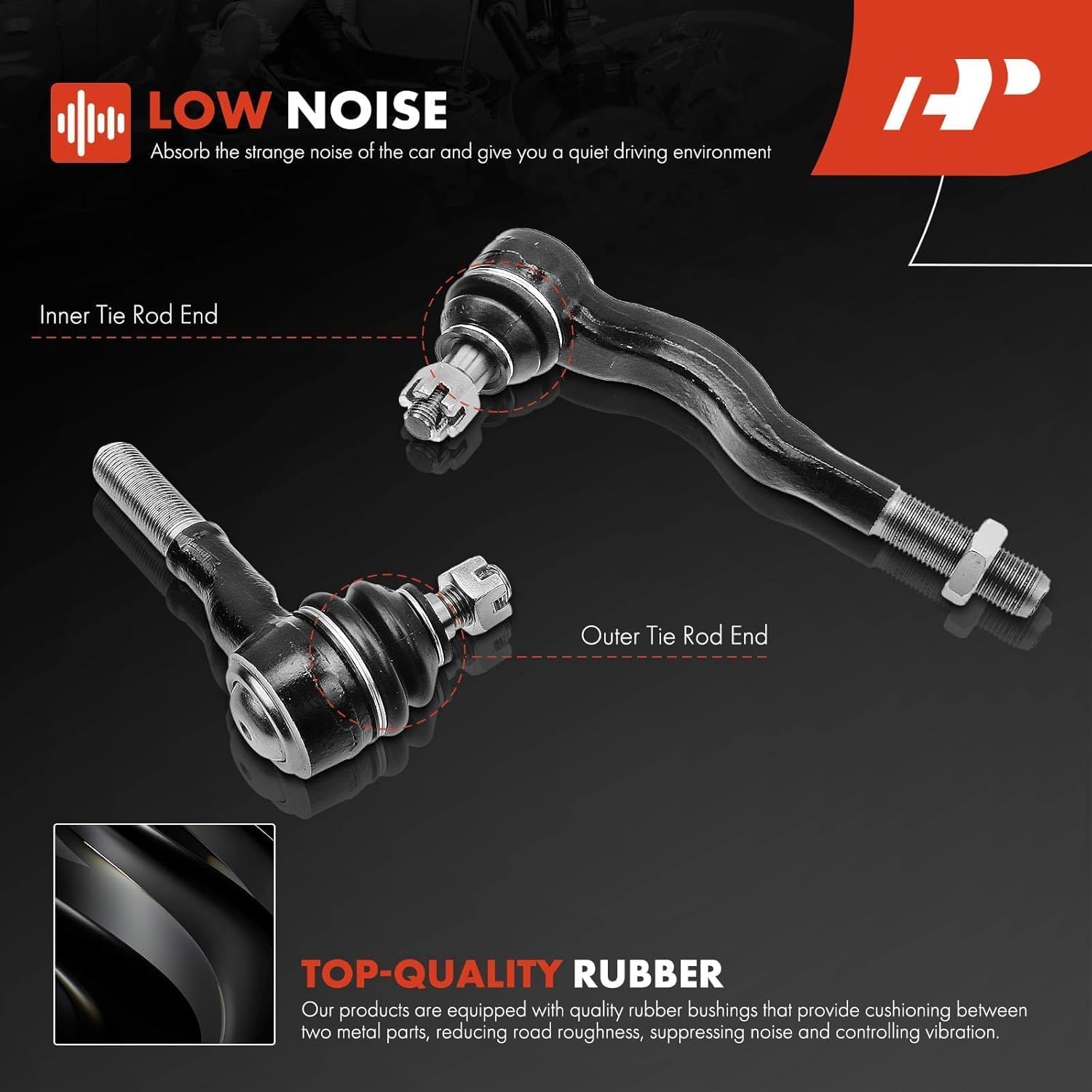 A-Premium Set of 8, Front Upper Lower Ball Joint, Inner Outer Tie Rod End, Compatible with Mitsubishi Montero 1992-2000, Montero Sport 1997-2004