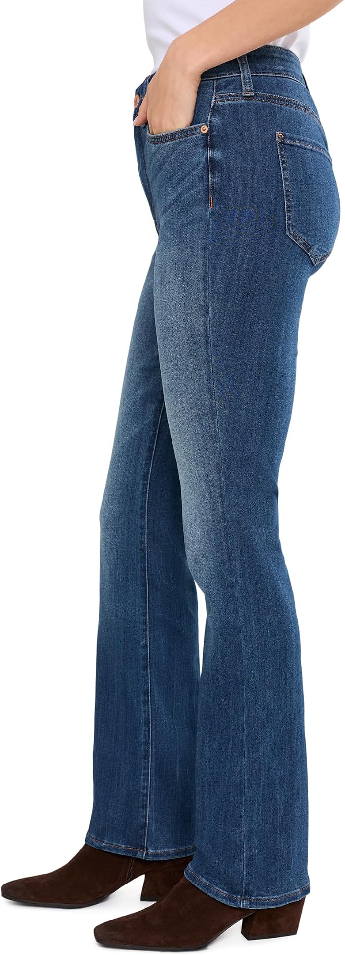 Женские джинсы NYDJ High-Rise Billie Mini Bootcut, цвет: Серый — фото 3