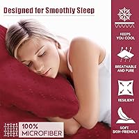 Vista 46 de HENGWEITEXT 18 Inch Cal King Sheets Deep Pocket,4 Piece Sheet Set Breathable and Cooling,Microfiber Sheet Set Deep Pocket,Wrinkle Free Shrinkage &