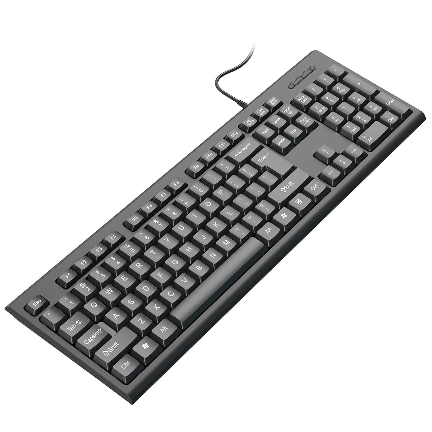 104 Keys USB Corded Keyboard Gaming Keyboard Mechanical Sensation Membrane Keyboards for PC Laptop Computer Ergonomic Chocolate Keycap