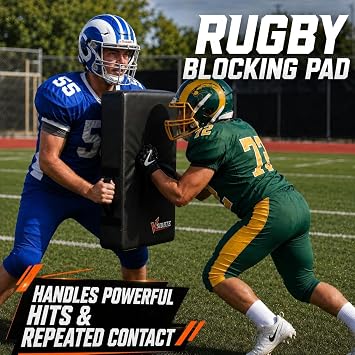 Football Blocking Pad 24x16 Inch, Football Training Equipment, 5 Handles (1 Adjustable), Dense Foam Tackling Dummy, Hitting Pad, Contact Shield, Basketball Training Pad, Football Practice Equipment