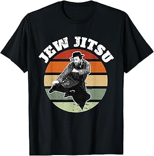 Jew Jitsu Funny Jewish Rabbi Martial Arts BJJ Jiu Jitsu T-Shirt
