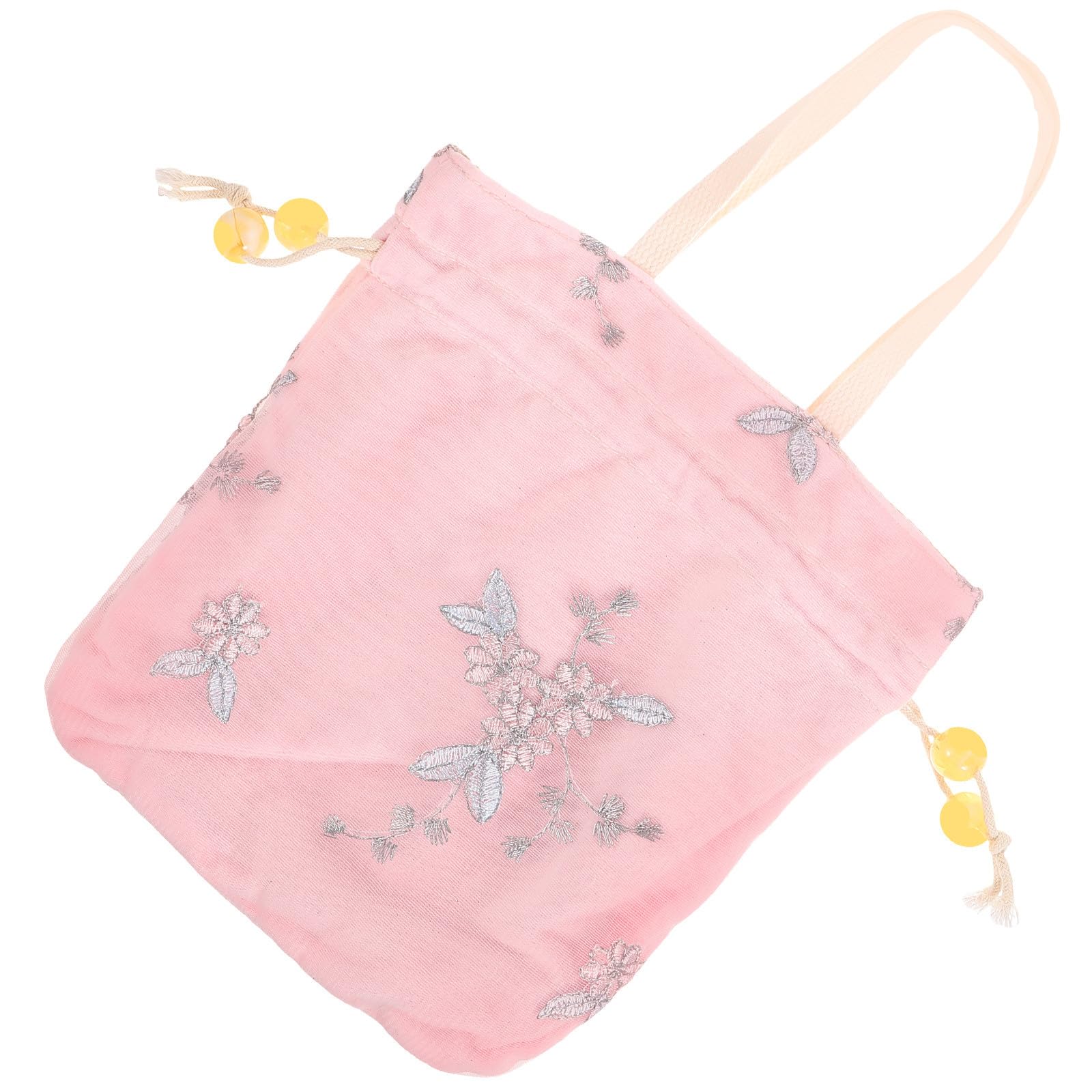 Canvas Storage Drawstring Bag Chinese Style Vintage Crossbody Shoulder Bag for Women Elegant Small Handbag with Printed Design Suitable for Daily Use and Travel