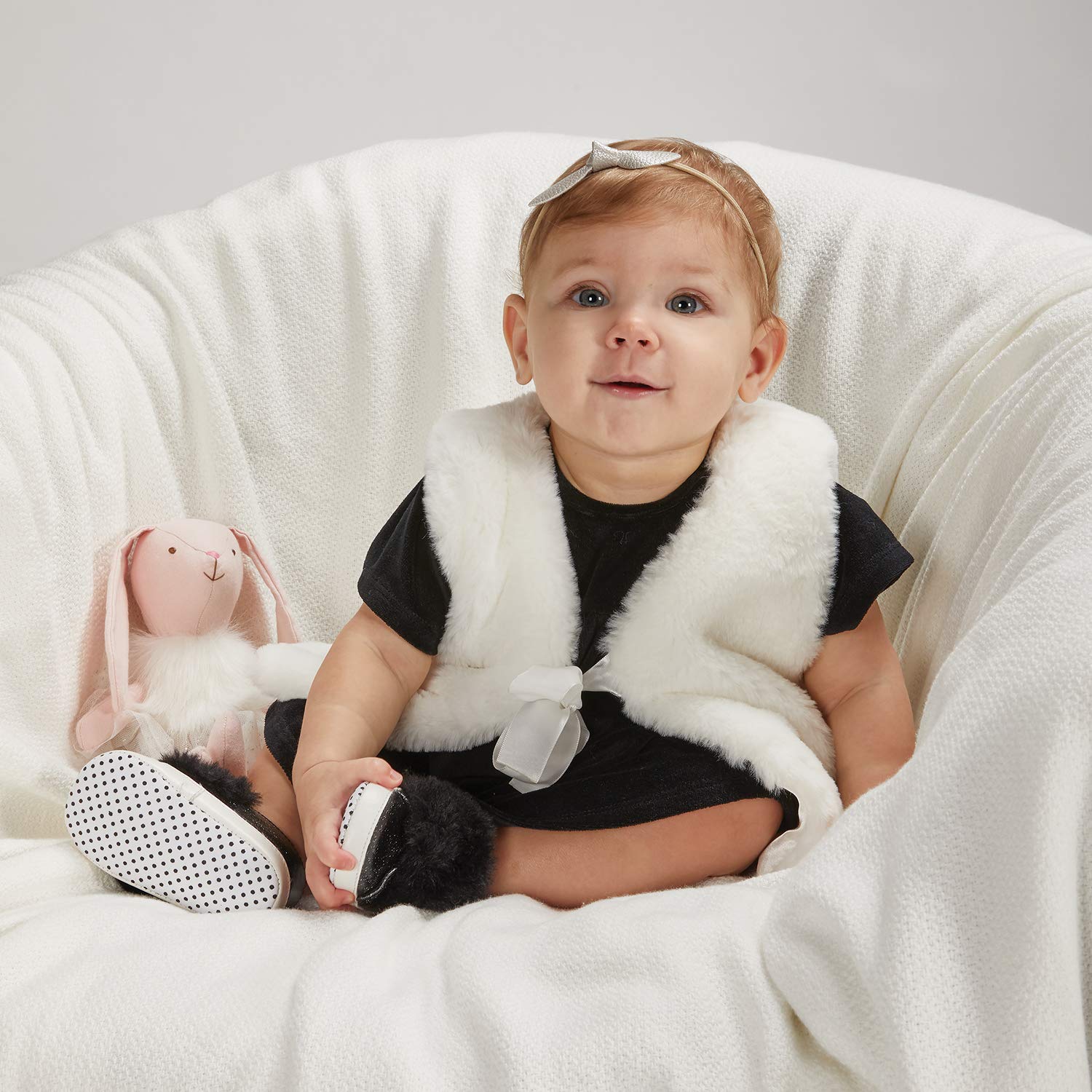 Stephan Baby Faux Fur Collection, My Little Faux Fur Vest, Pink, Fits 6-18 Months : Baby