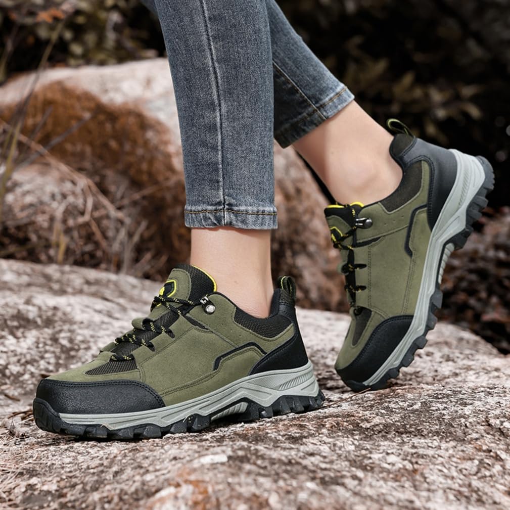 Zapatillas Senderismo Impermeables Hombre Calzado Trekking Ante | Antideslizante Resistente Desgaste, Zapatos Caminar Aire Libre Ligeros Informales, Trail Running Viajes Acampada