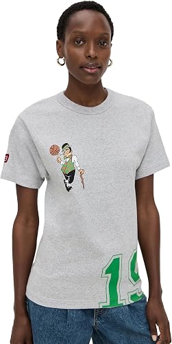 DANNIJOPRO Women's Celtics Team Tee, Grey, M