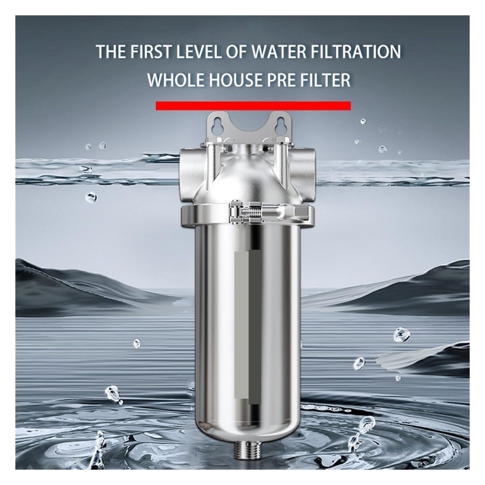 Prefiltro da 6 pollici purificatore for tutta la casa Spin Down filtro for l'acqua dei sedimenti di prefiltro centrale controlavaggio maglia di acciaio inossidabile Sostituzione sottolavello(DN15)