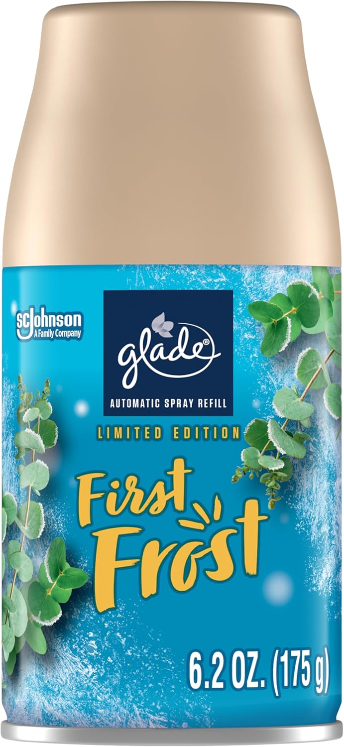 Glade Recambio automático en aerosol, ambientador para el hogar y el baño, First Frost, 6.2 onzas