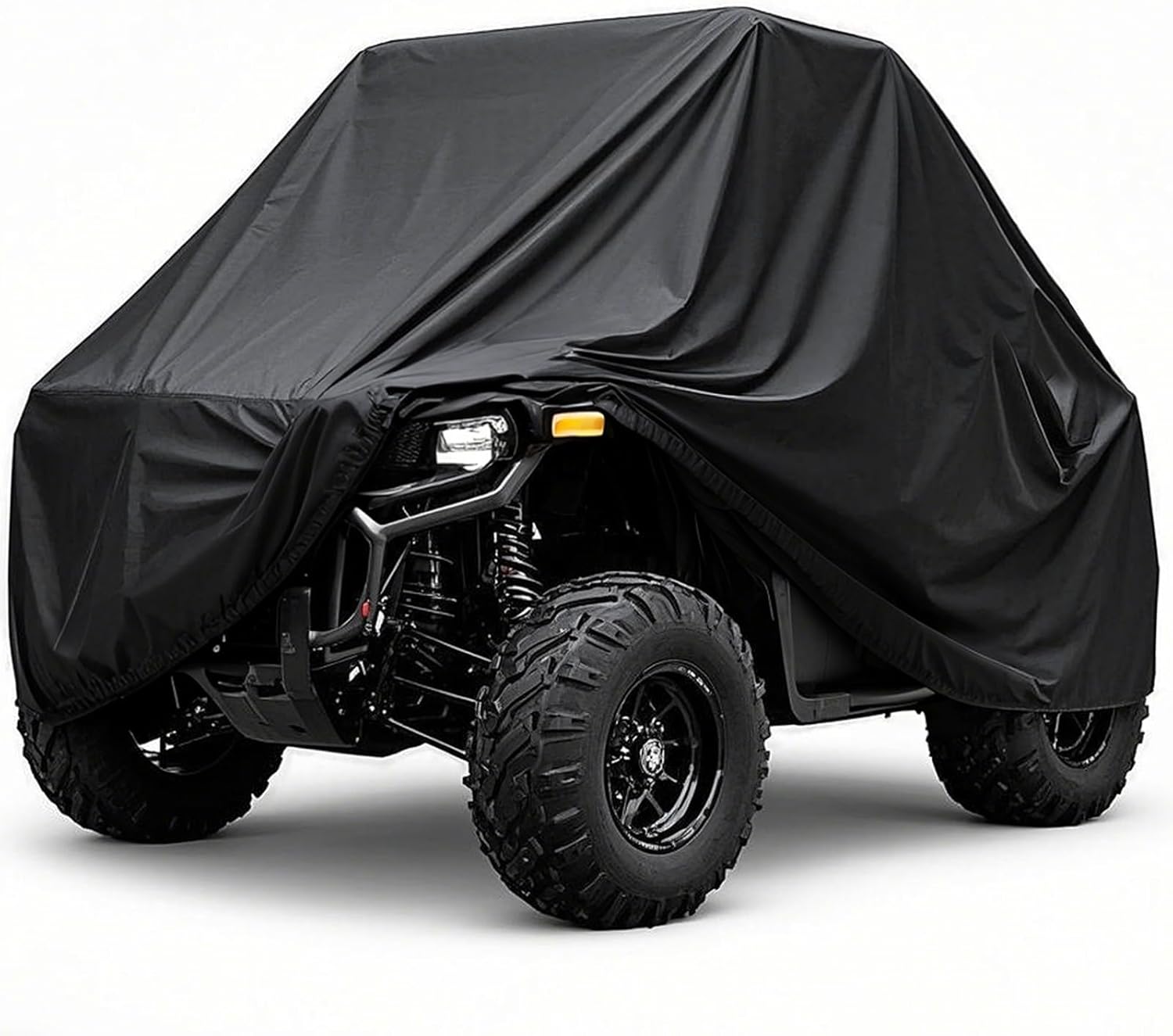 XYZCTEM UTV Cover Lightweight Waterproof Outdoor 2-3 Seater, Compatible with Polaris Ranger and RZR Accessories, Fit for 134\" x 70\" x 75\" Can-am Commander and SXS Cover Protects UTV from Rain 2-3 Seater Plus Black