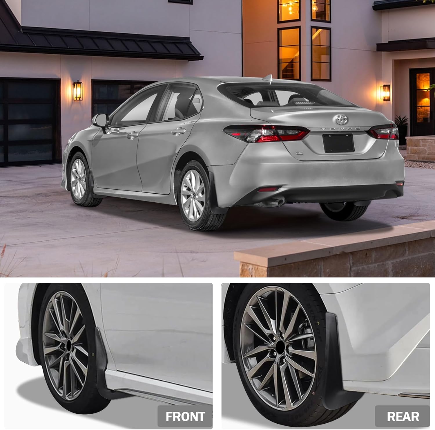 Peleus Upgraded Mud Flaps for Toyota Camry SE XSE Sport 2024 2023 2022 2021 2020 2019 2018 Aerodynamic Mud Flaps Splash Guards Fenders for 2024 Toyota Camry Accessories Set of 4 Mud Guards
