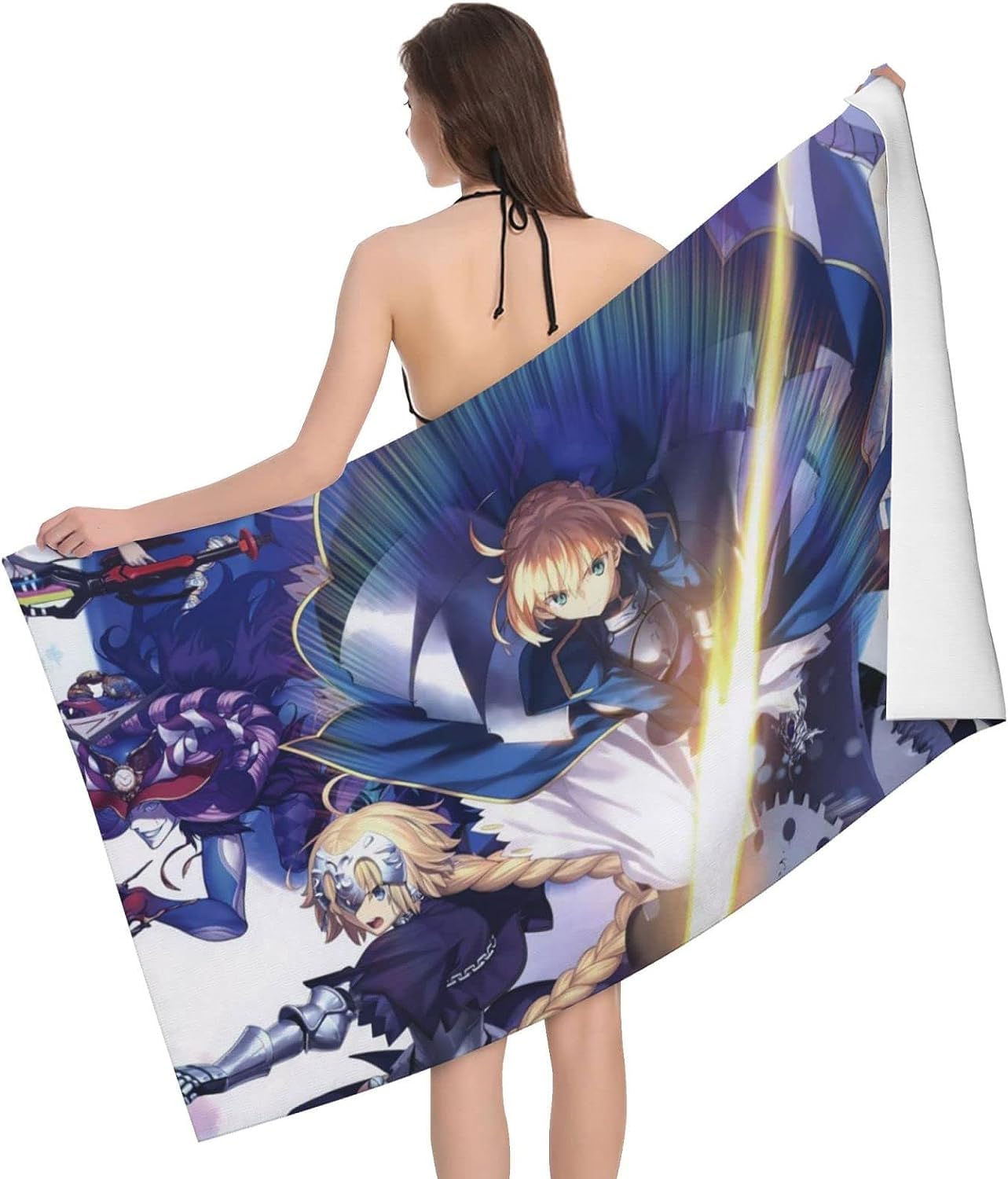 Fate/stay nightセイバー＆セイバーオルタ B0バスタオル　fgo Amazon｜Fate フェイト セイバー おしゃれ 肌触り良い 大判 バスタオル