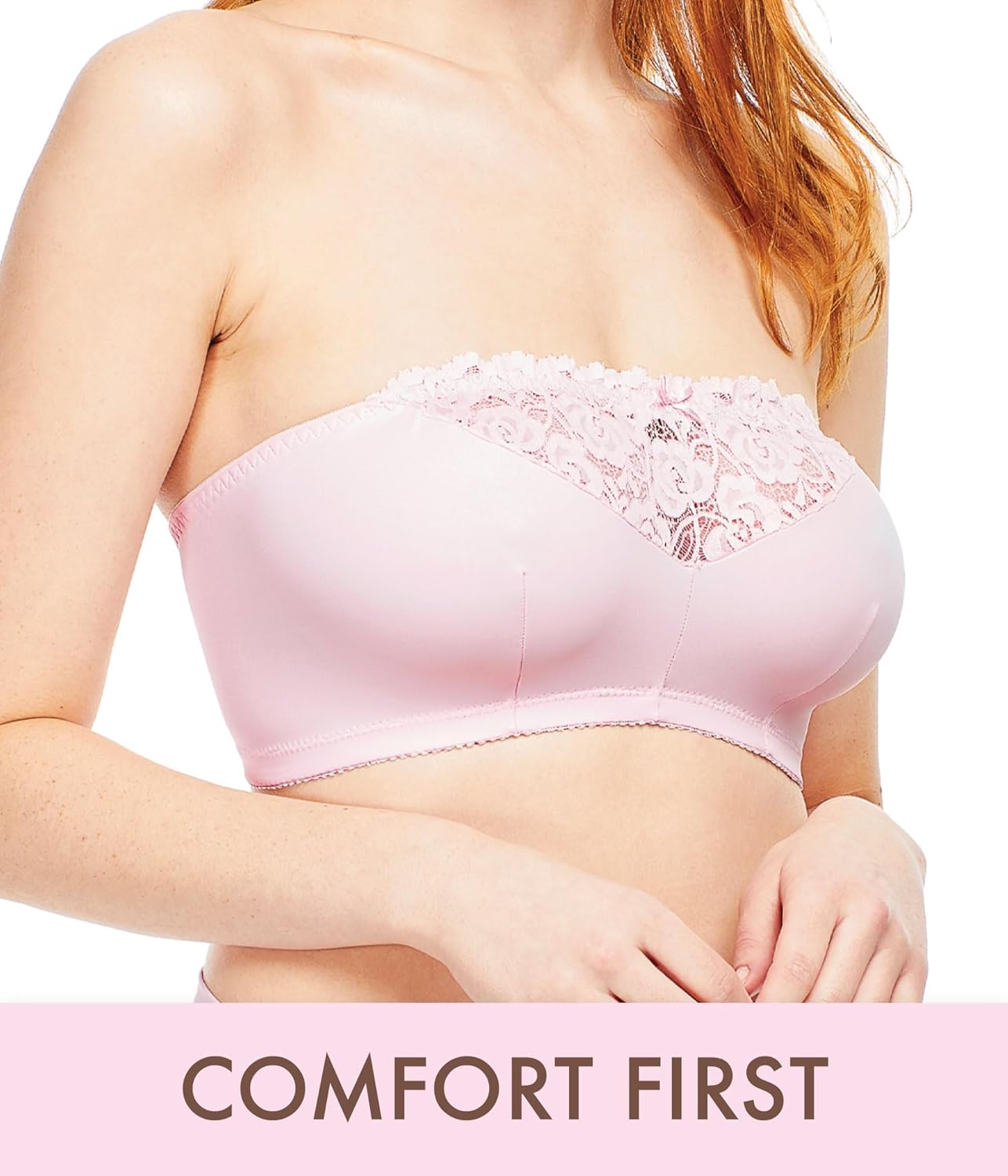 Carole Martin Strapless Bras for Women, Wireless Womens Bandeau Bra from Small to Plus Size - Image 7