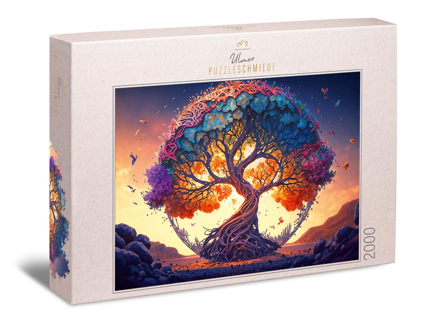 Ulmer Puzzleschmiede - Puzzle 2000 pièces « Arbre de vie » - Magnifique motif de puzzle arbre de vie - Un fantastique puzzle adulte de 2000 pièces