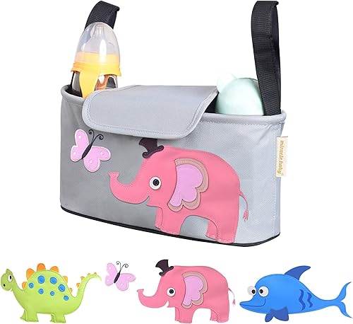 LAT Bolsa organizadora de cochecito para mamá, bolsa de carrito de bebé, compatible con cualquier cochecito, multifuncional de gran capacidad