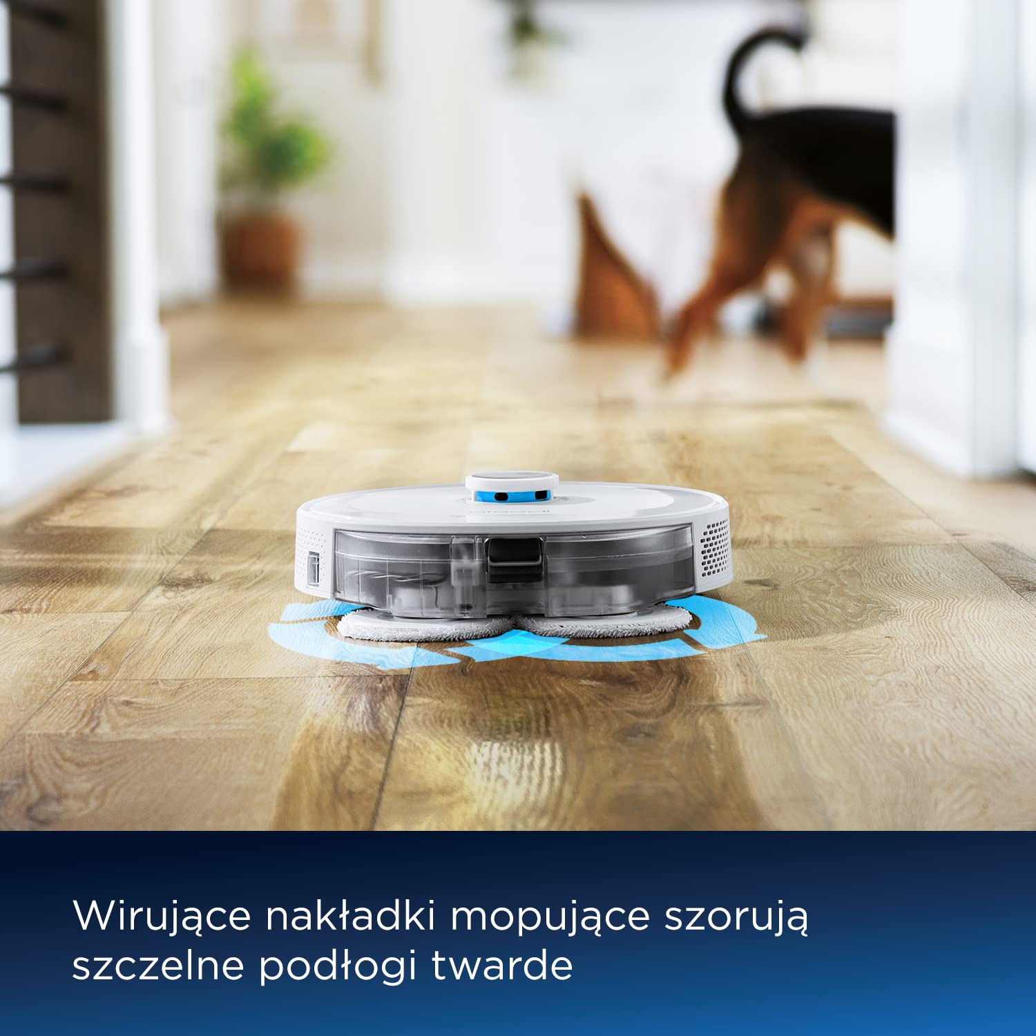 BISSELL SpinWave R5 - Odkurzacz automatyczny z mopem - Nawigacja LIDAR - Wykrywanie Dywanów i Chodników - Silne Odkurzanie do 2000 Pa - Odkurzacz Bezprzewodowy - 61 dB - Biały - 3475N