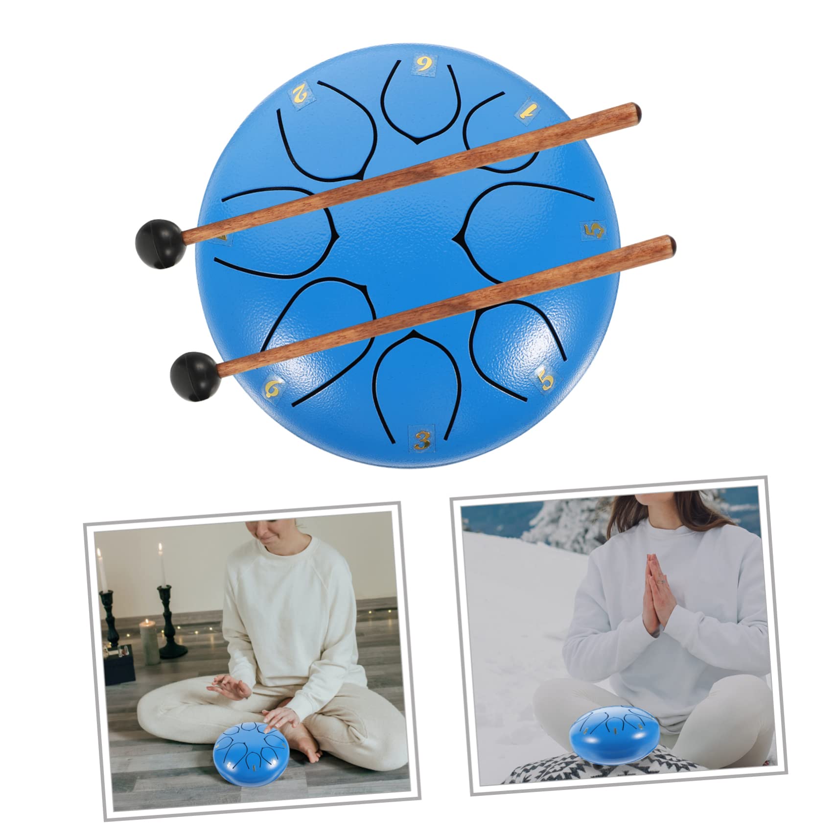 Lengüetas Portátil de Kit de Etéreo para Principiantes Instrumento de Percusión de Práctica para Amantes Música y Escenarios de Relajación