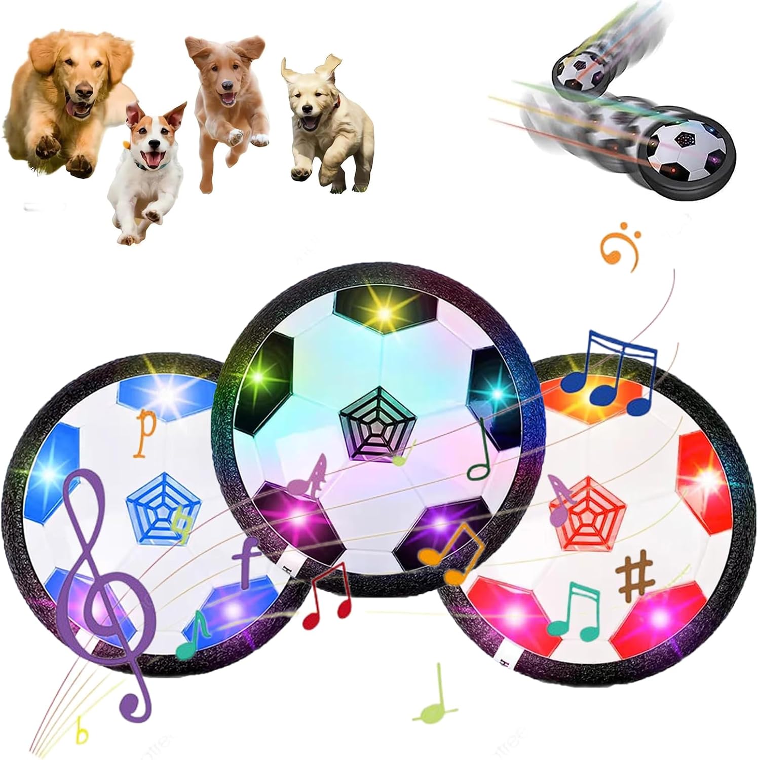 UIJKMN Active Gliding Disc, Active Gliding Disc Dog Toy, with Cool Lighting Effects