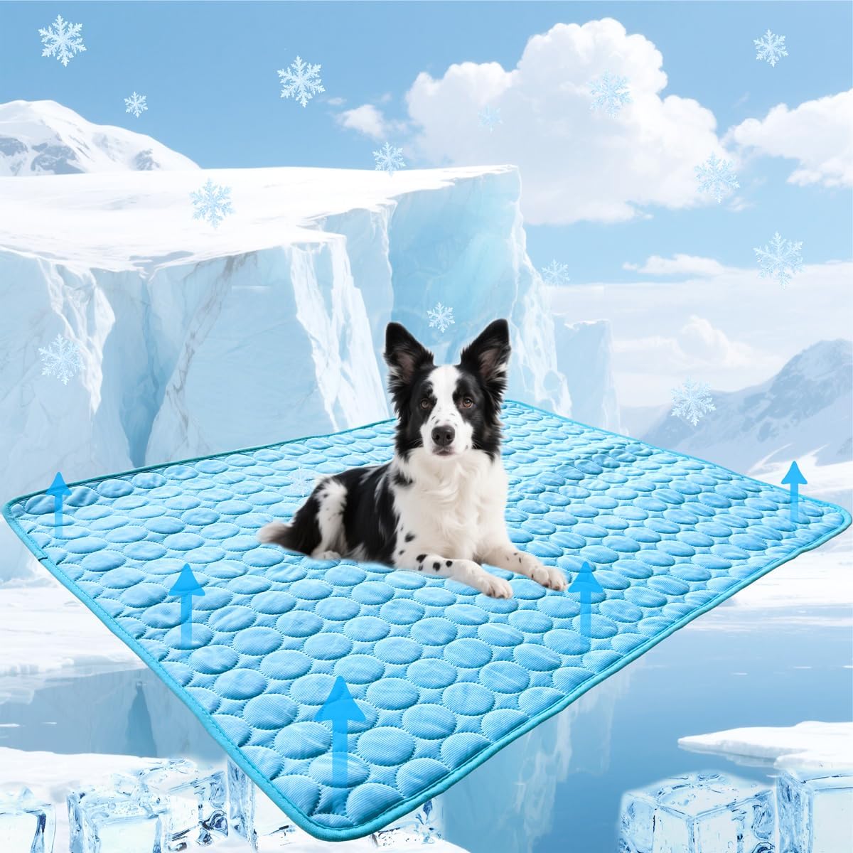 Dog Cooling mat, 40’’×28’’Washable Cooling Pad for Dogs, Large Dog mat Designed for Summer, Breathable and Easy to Carry pet mat for Dogs, Cats and Pets
