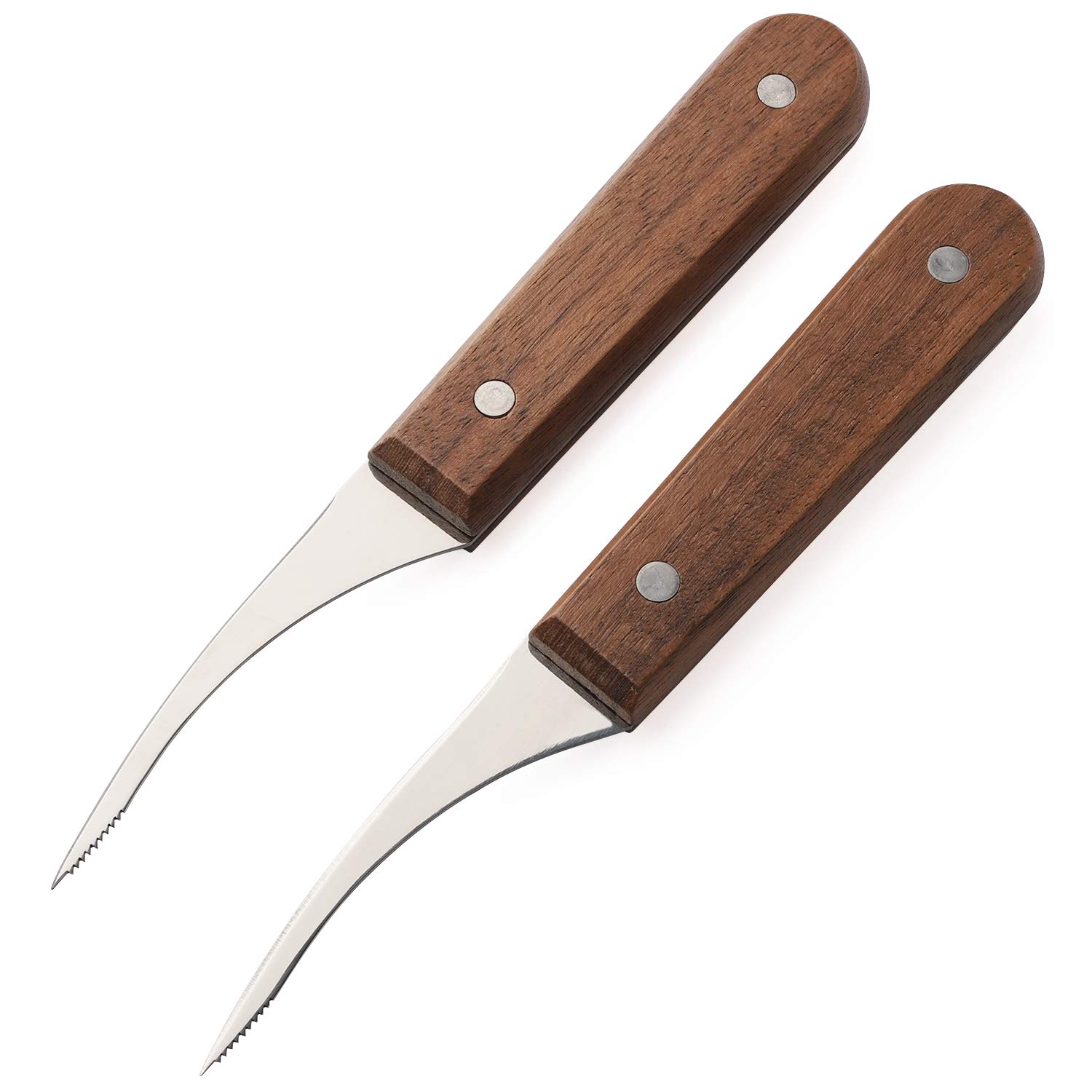 Captoola 2Pcs Shrimp Deveiner Tool and Cleaner Knife - Stainless Steel With Plastic Slip Handle for Kitchen Peeling