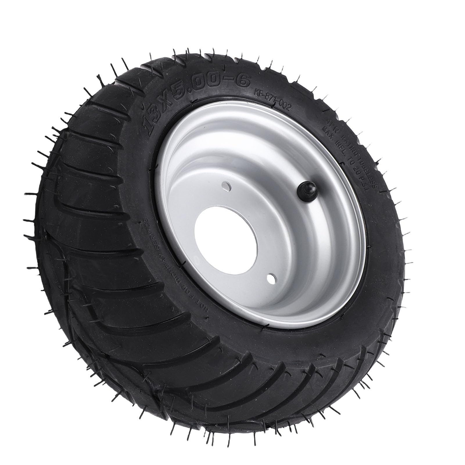 Tonysa 13x5.00-6 6 Zoll Anti-Rutsch-Gokart-Reifen mit Felge für ATV Quad Off Road, Langlebige ATV-Reifen für Golfwagen, Passend für Mini-Fahrradmäher