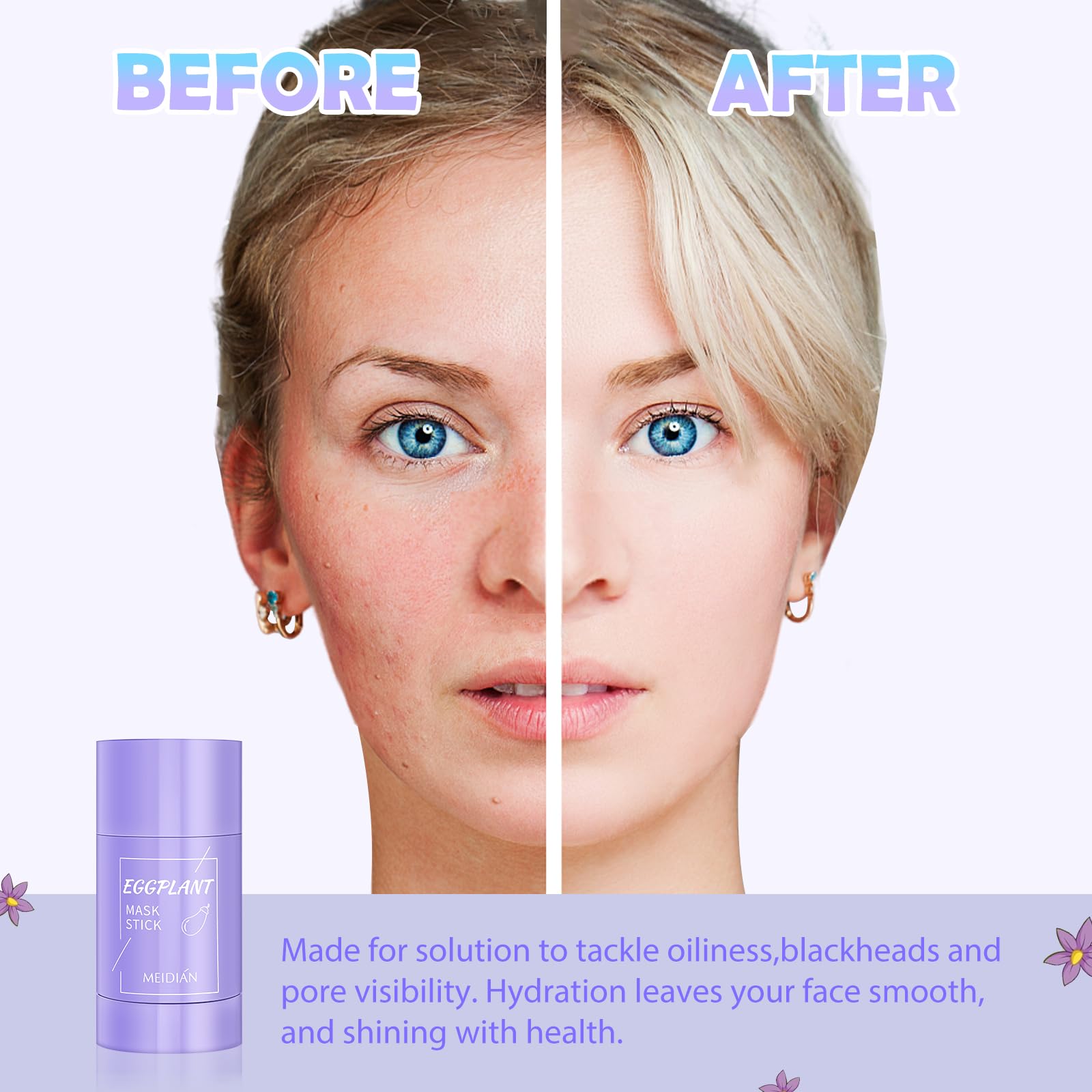 Amazon.com : 2 Pcs Eggplant Mask Stick,Blackhead Remover Mask with