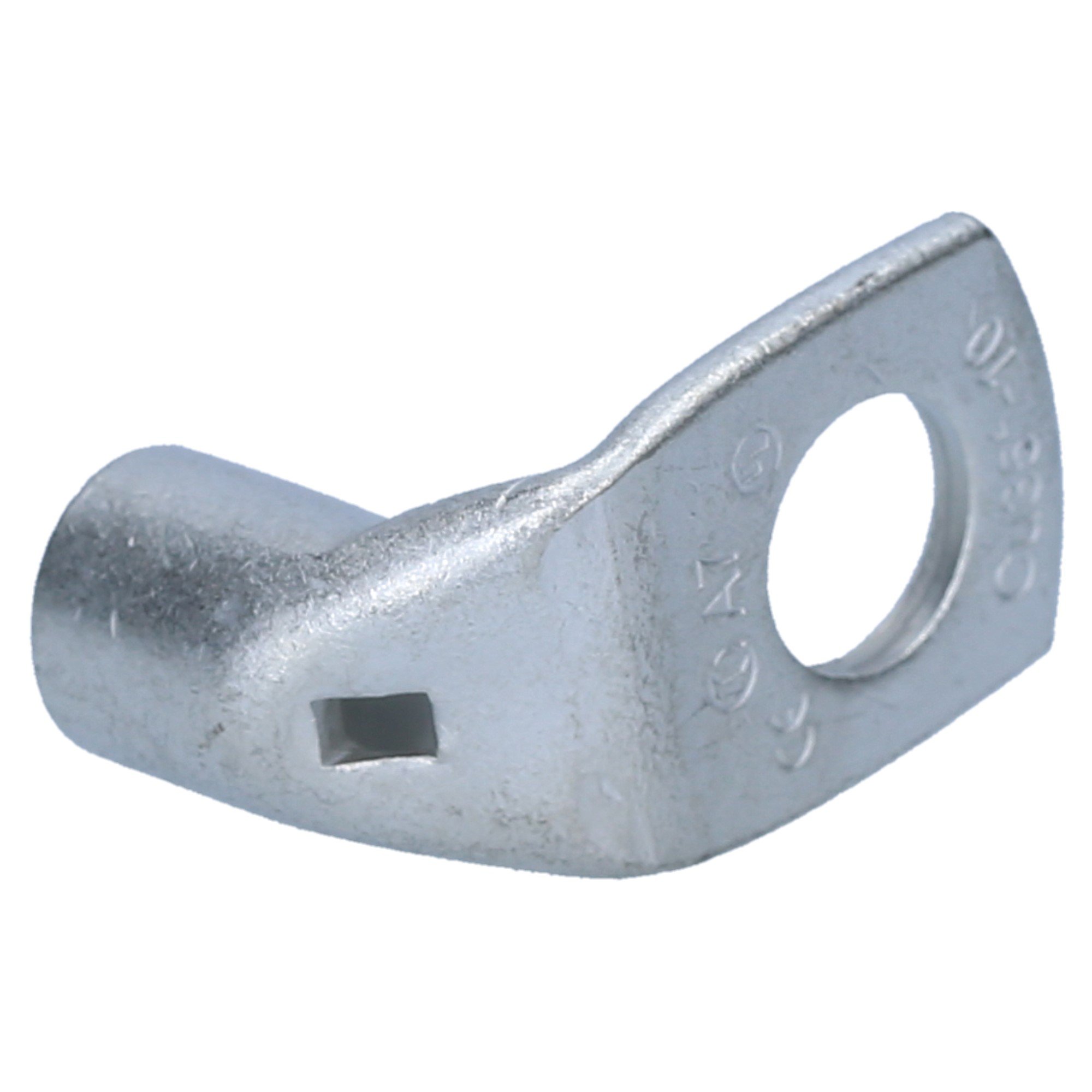 Cembre Lot de 10 Cosses Tubulaires Coudées 90° - 35 mm² M8 en Cuivre Étamé | Cosses à sertir non isolées de type A7-L8 pour installations électriques sûres. Cuivre électrolytique recuit de qualité.