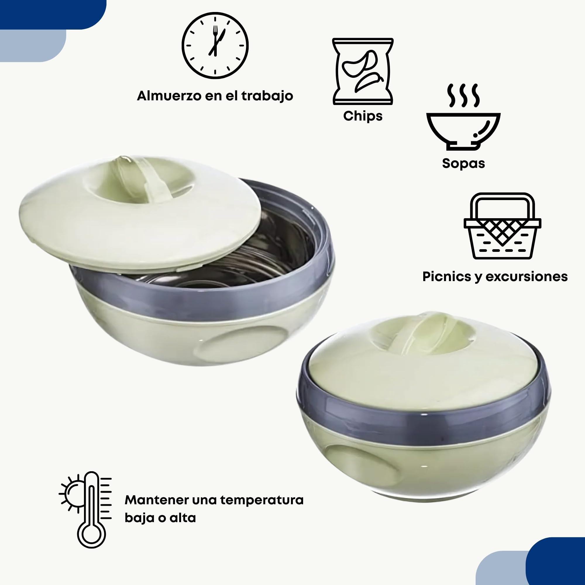 Orion Group - Recipiente térmico - VENUS 5 litros - Termo para almuerzo - Cuenco aislante - Sopera térmico