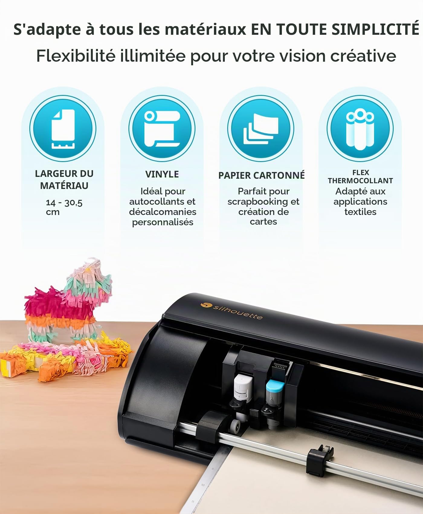 Silhouette Cameo 5 Alpha Plus – Machine de découpe de vinyle et d'artisanat de 38,1 cm avec lame automatique, mode croquis rapide et enregistrement à 4 points – Comprend un logiciel de studio et 100