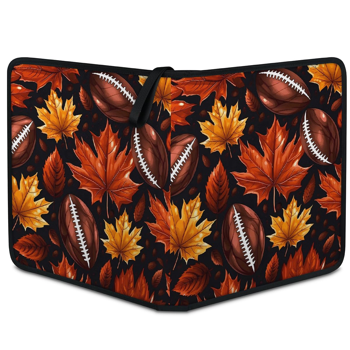 Carpeta de 9 bolsillos, carpeta con cremallera para 900 tarjetas estándar, colección de tarjetas de fútbol americano de hoja de arce para juegos coleccionables, deportes