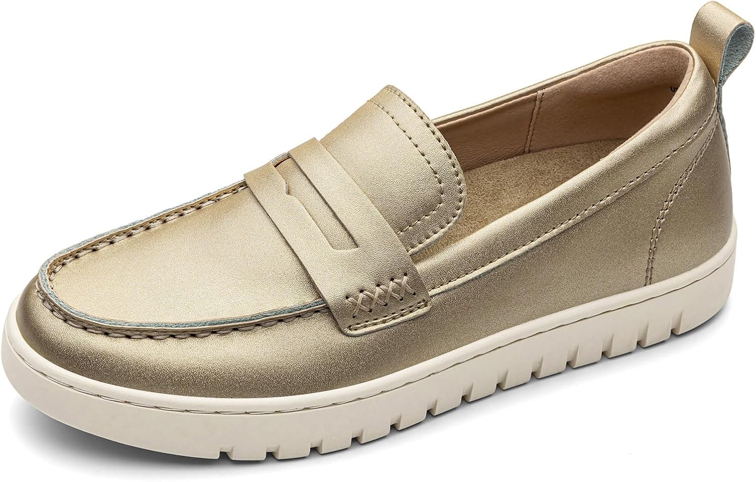 KORDAL Women's Comfortable Classic Penny Loafers Leather Sneakers Casual Slip On Dress Shoes Office Work Everyday Walking Flats Driving Shoes for Women - Image 3