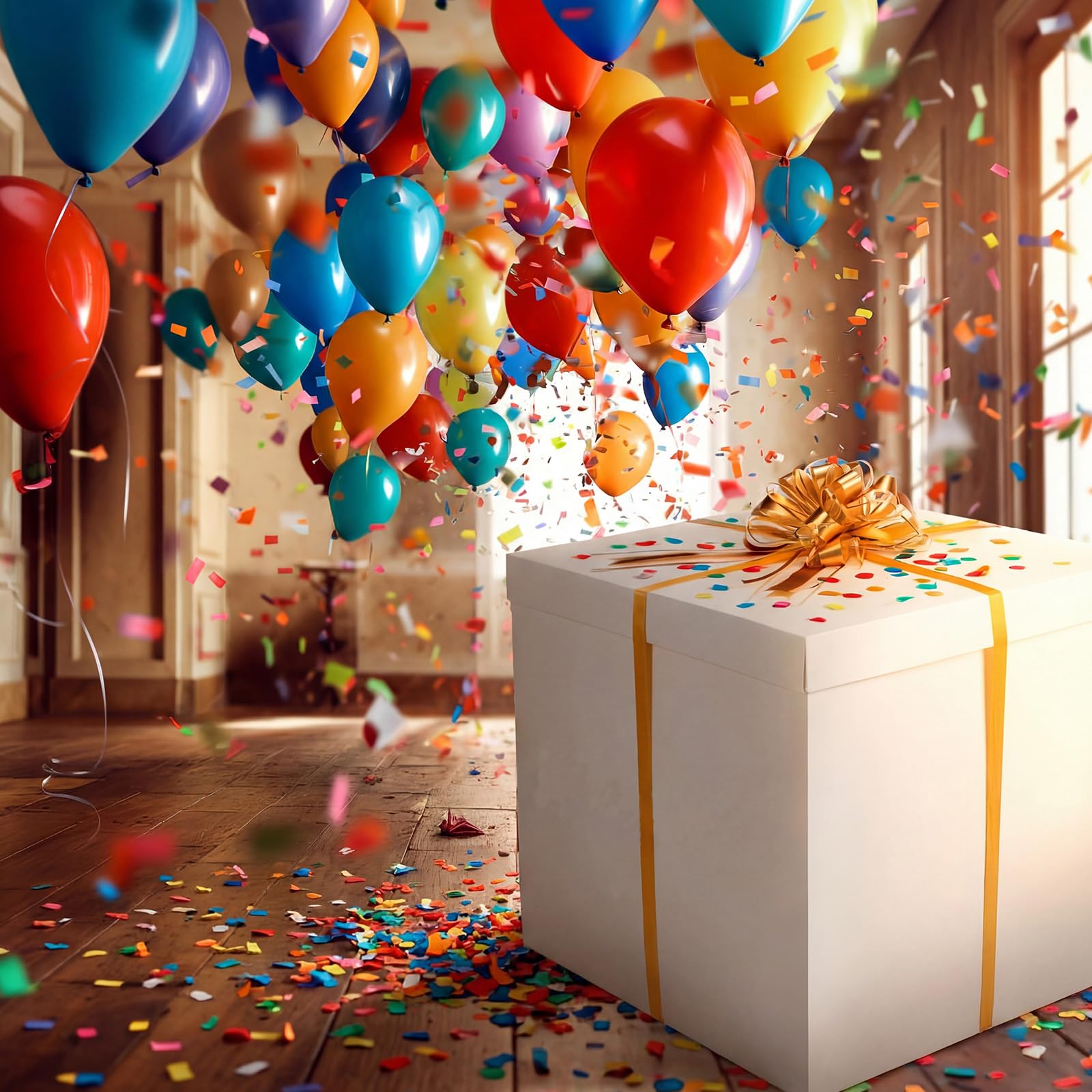 Kolldenn Scatola regalo extra large con coperchio, 71 x 71 x 71 cm, scatola regalo gigante bianca per rivelare grandi regali con fiocchi e nastri per compleanni, celebrazioni speciali, anniversari