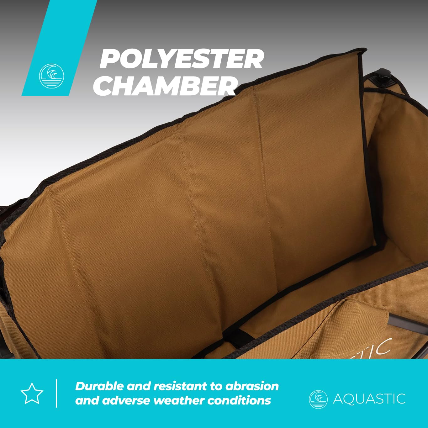 Aquastic - Opvouwbare Kar Caro 90x47x55 cm - Duurzame Transportwagen Met Grote Wielen 127L Voor Strand Tuin En Kamperen Bruin