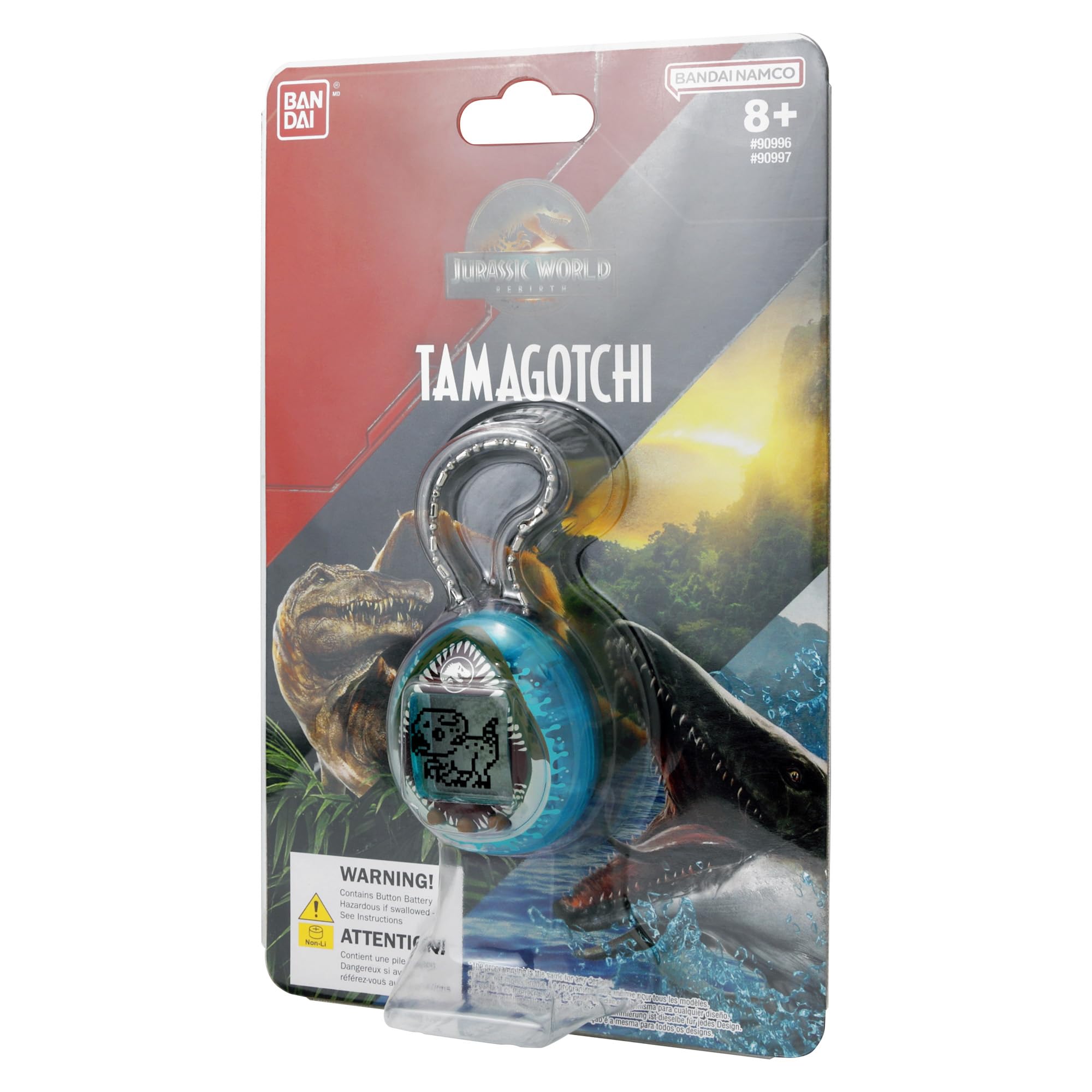 Bandai NT90996 - Tamagotchi Nano Jurassic Blue - Versión azul Dino Mosasaurus - Tamagotchi Animal interactivo - Pequeño formato Nano - Dinosaurio animal virtual para criar - Juguete infantil de 8 años