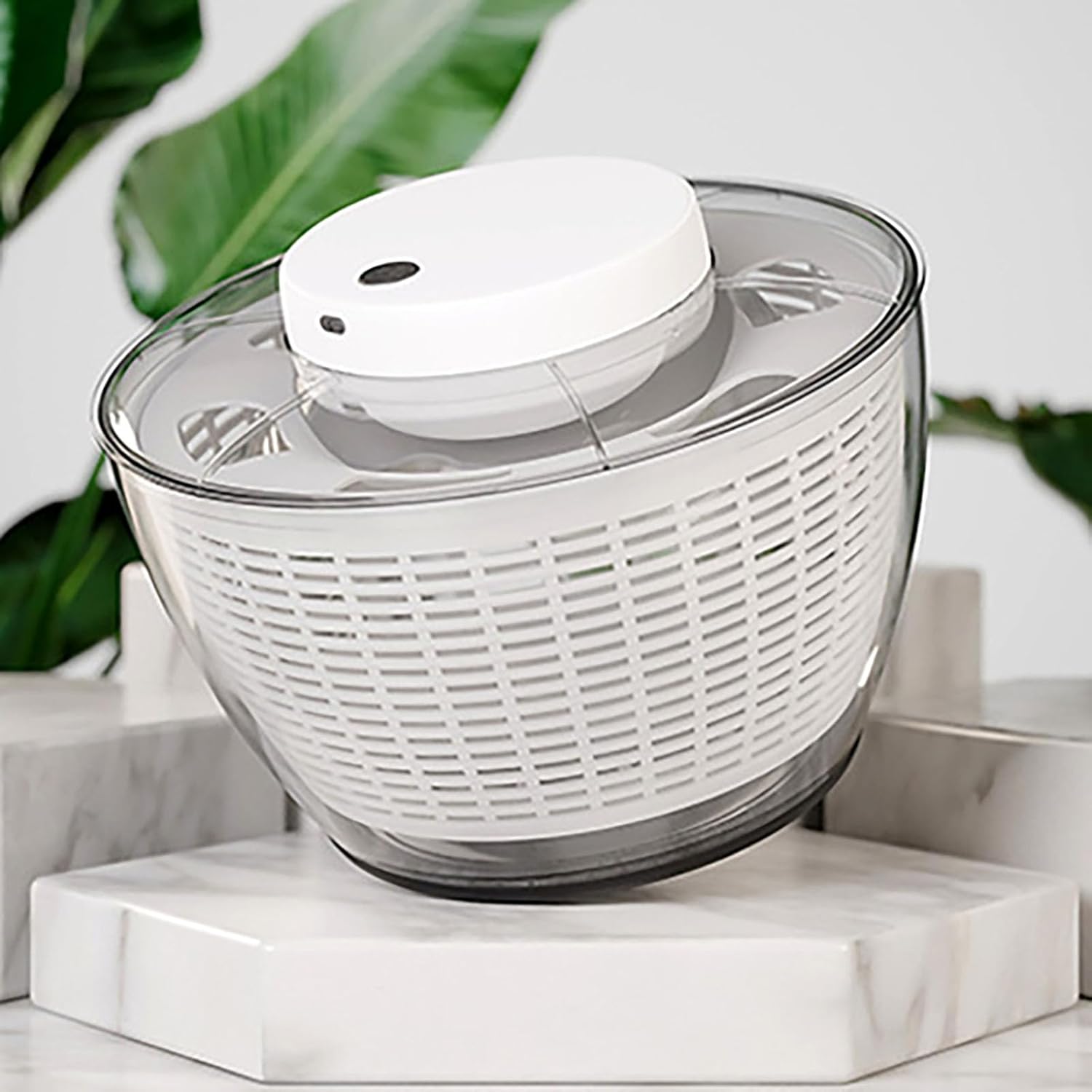 6L Electric Salad Spinner, Automatic Lettuce & Vegetable Dryer, Large Capacity Salad Washer Spinner, USB Rechargeable, for Fruits and Leafy Greens