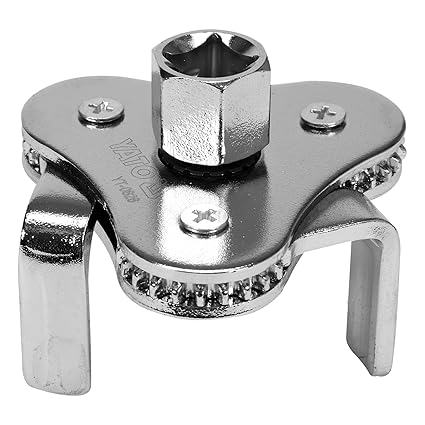 Yato YT-0826 Oil filter wrench|Three arm design|Working range 63 mm to 120 mm|Adjustable Spanner Removal Tool|Auto Repair Tools