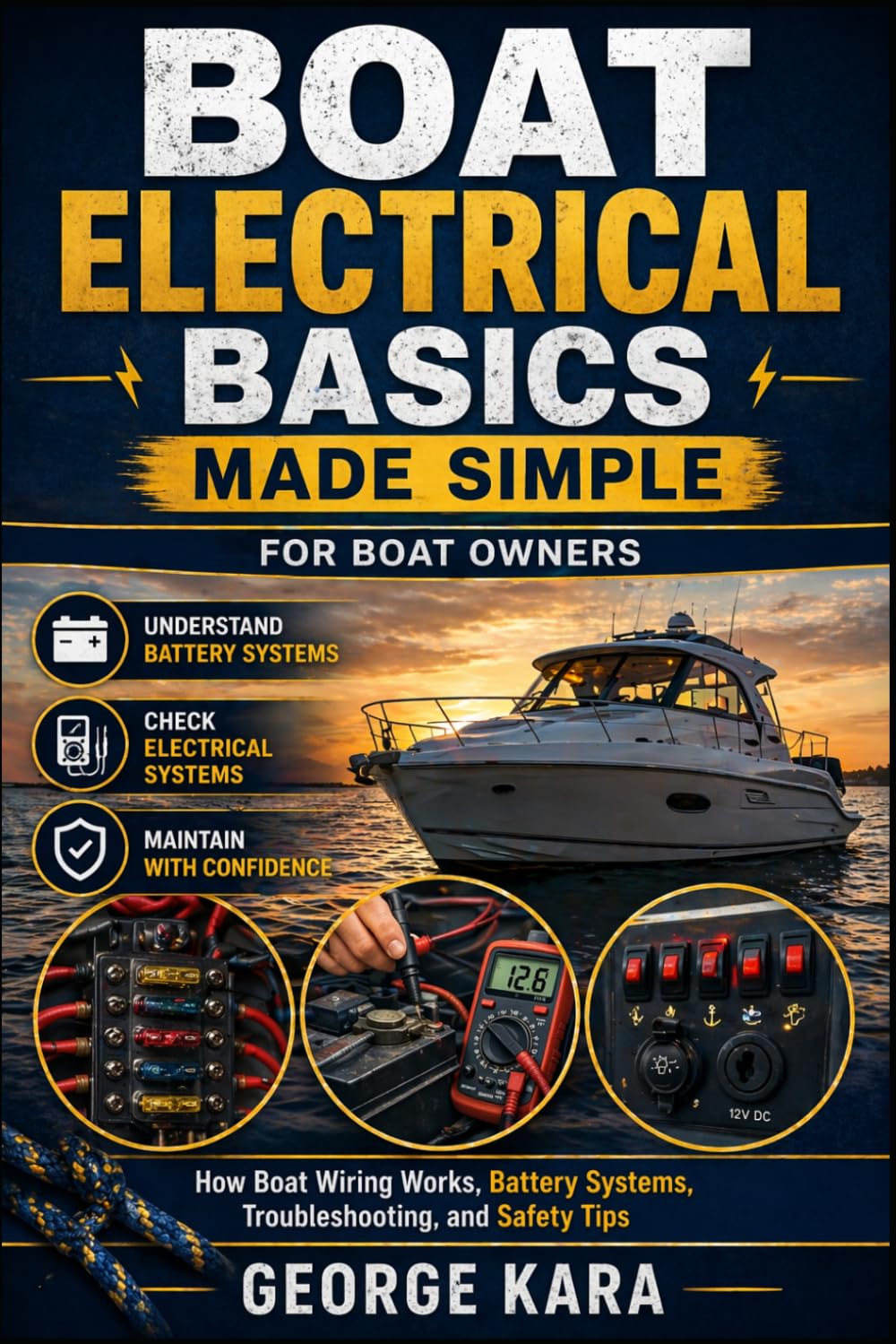 Boat Electrical Basics Made Simple: A Simple Practical Guide to Batteries, Wiring, Fuses, Charging, and Troubleshooting Aboard (The Practical Boat Owner’s Handbook Series)