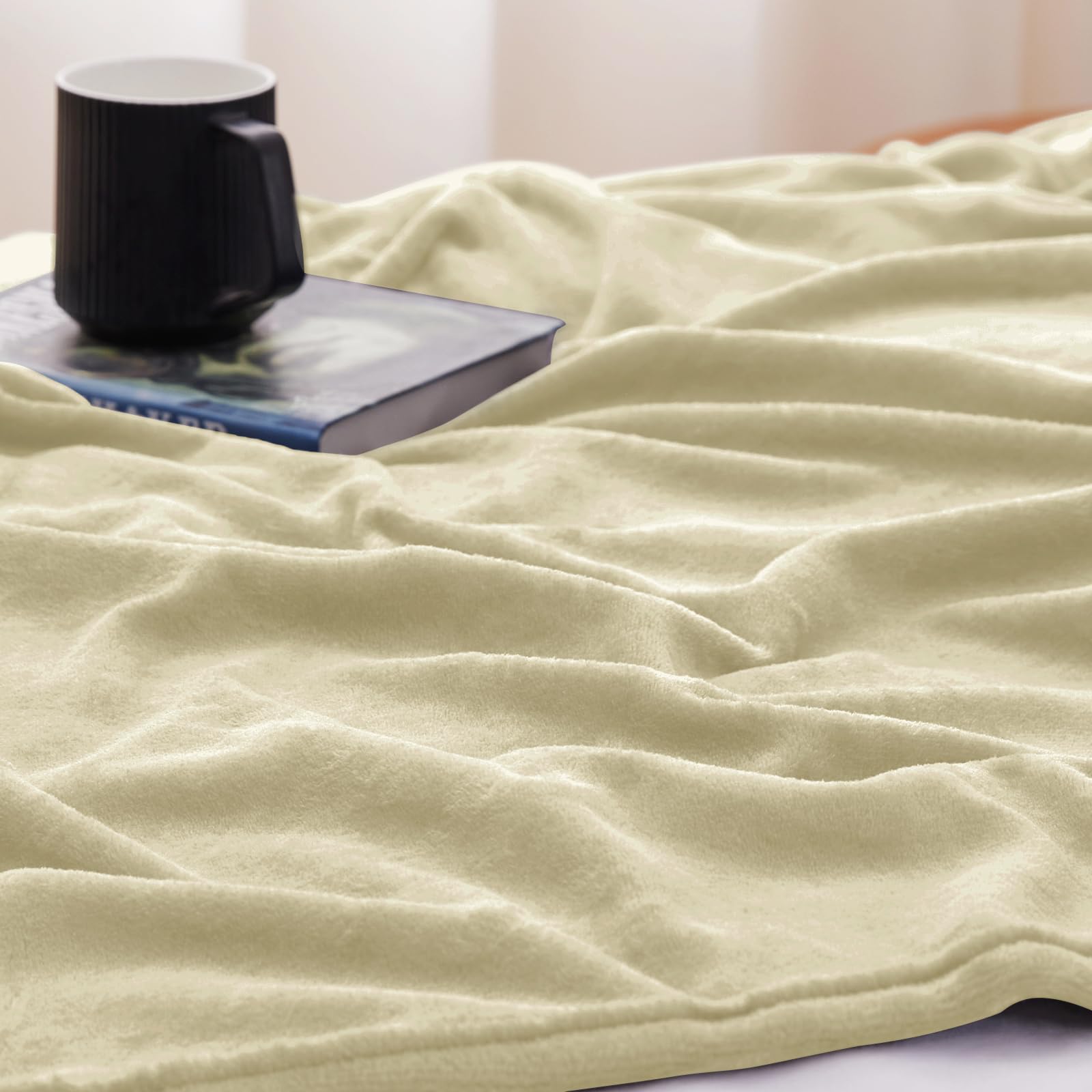 Coperta plaid flanella 100 microfibra 260gsm 150x200 cm grigio morbida calda - Foto 18 di 35
