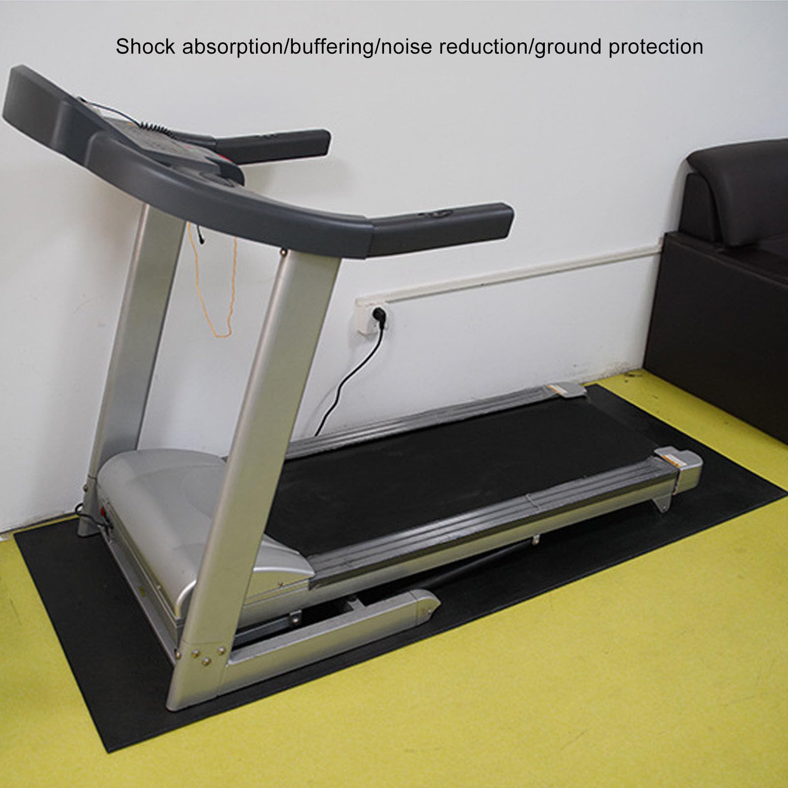 Fitness Floor Mat Alfombrilla para Cinta De Correr De PVC A Prueba De Golpes