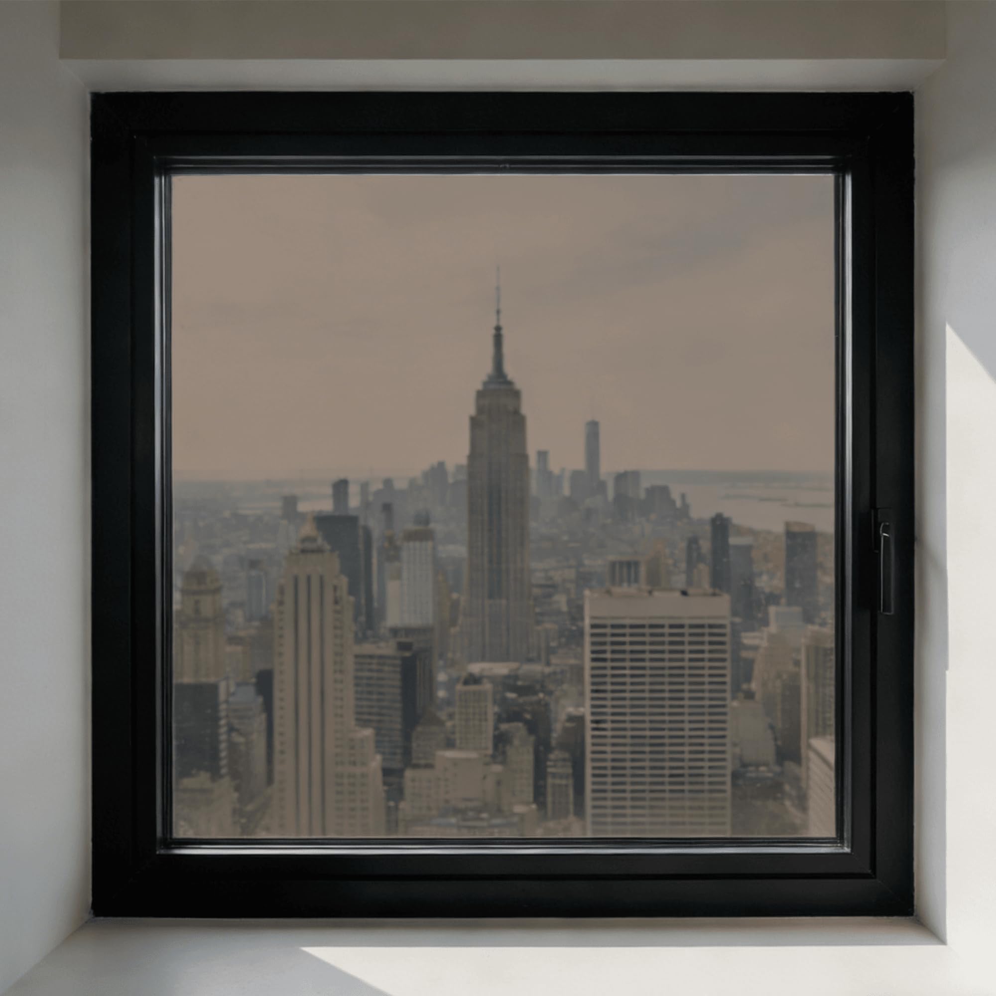 Fensterfolie Spiegelfolie 130 x 160 cm UV Schutz Sichtschutzfolie Hitzeschutz Spiegelfolie Innen Oder Außen Ideal für Wohnzimmer Und Büro, Teesilber