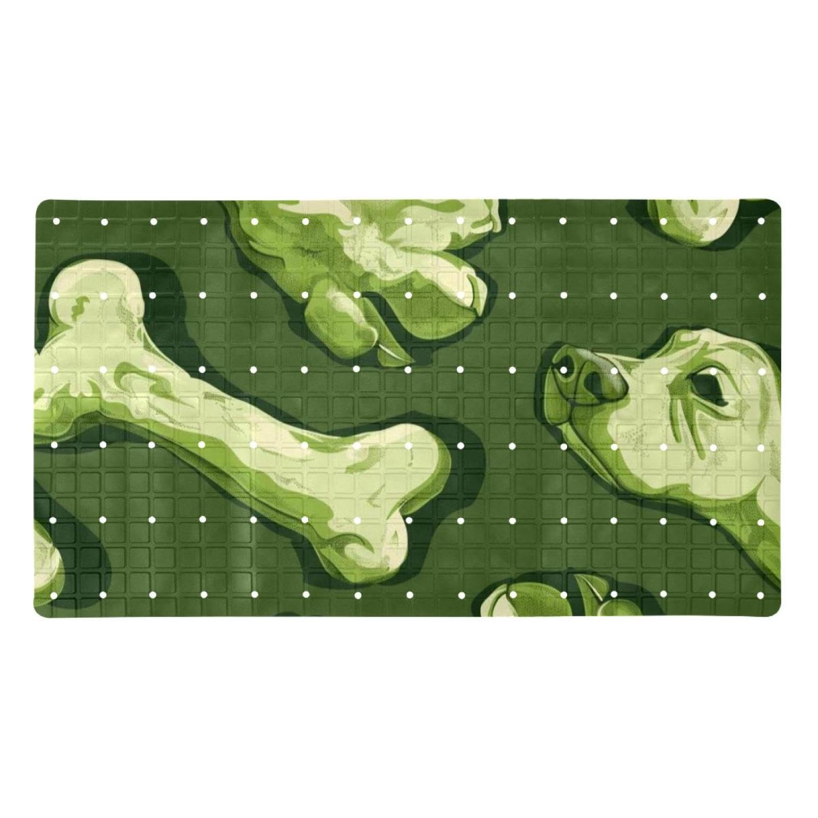 Tapete antideslizante para bañera de diseño verde ideal para duchas familiares