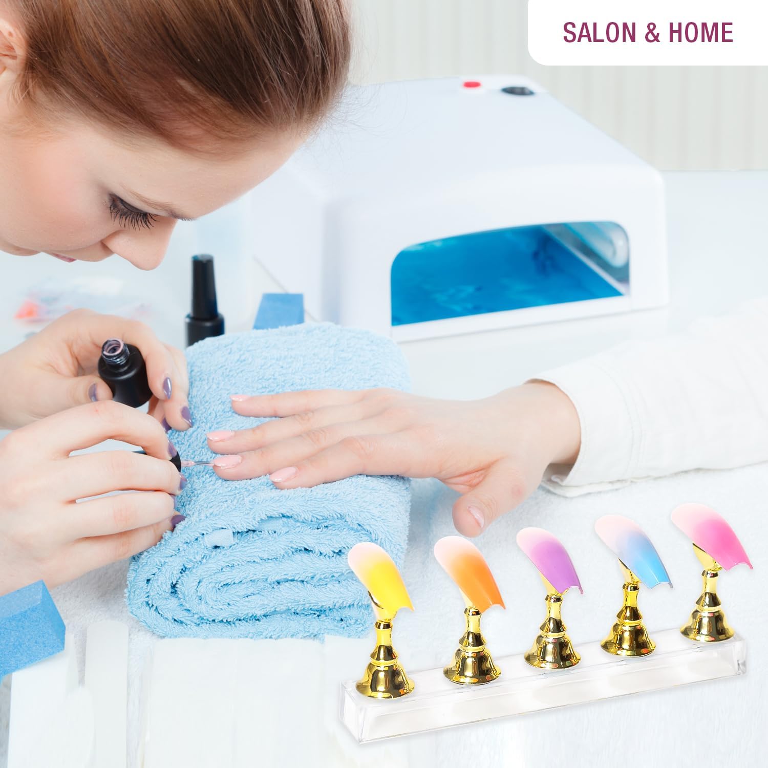 Nail Holder for Nail Art Practice False Nails Painting 2 Sets