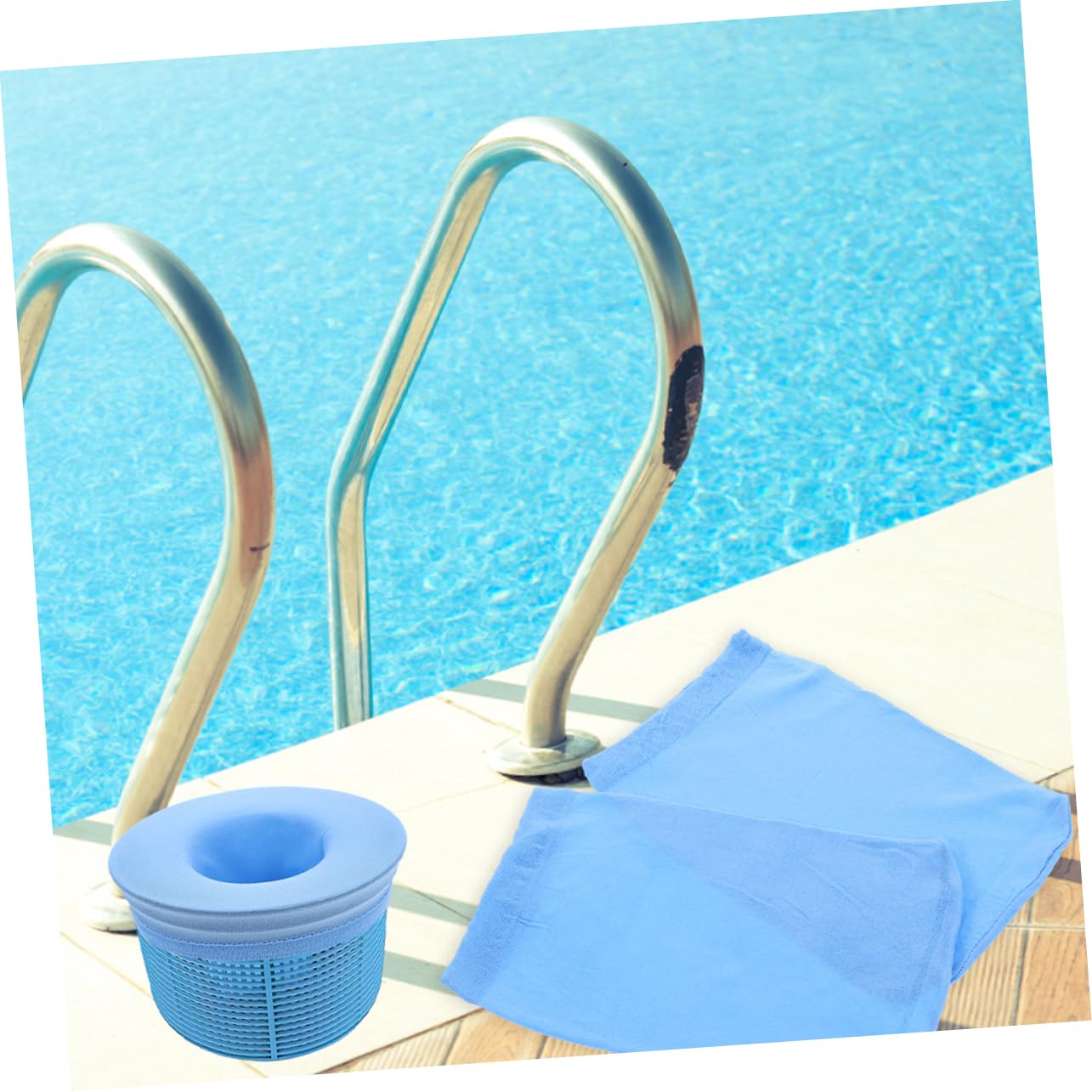 SUPVOX 4 Juegos Quinielas Filtro De Piscina Frasco Neto Filtros De Piscina Limpieza Piscina Colador Skimmer De Piscina sobre El Suelo Limpiador De Red De Piscina Nylon Blue 25 Piezas * 4